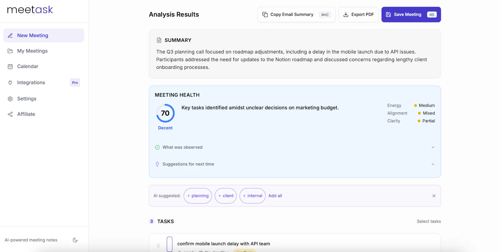 Meetask screenshot 4