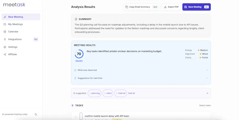 Meetask screenshot 4