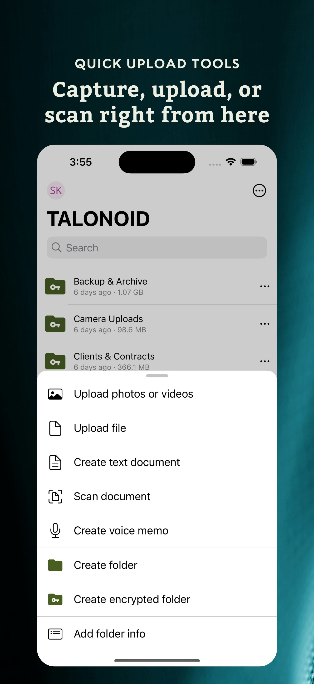 Media Vault Talonoid - Penyimpanan & sandaran awan selamat untuk iPhone 4