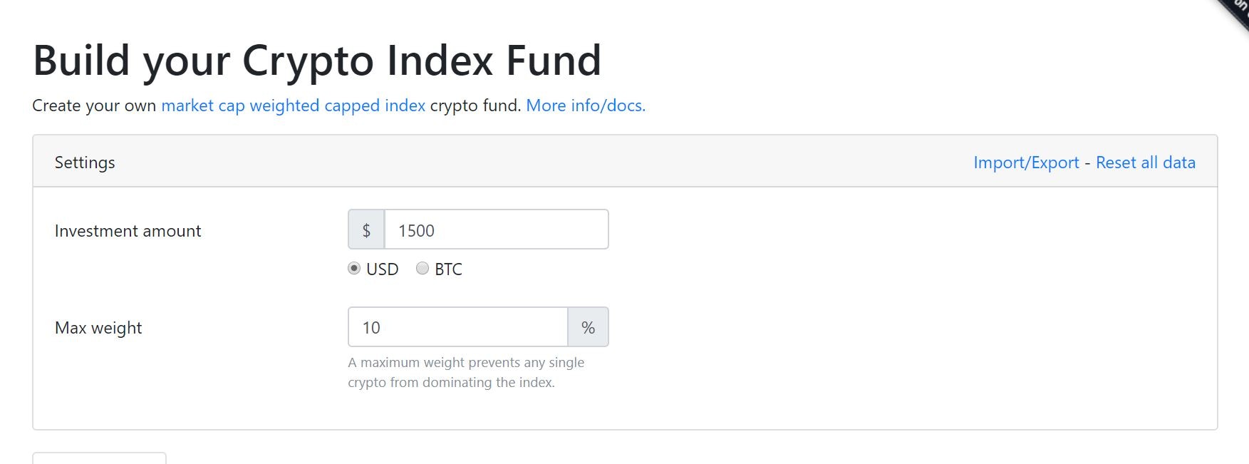 My Crypto Index Fund