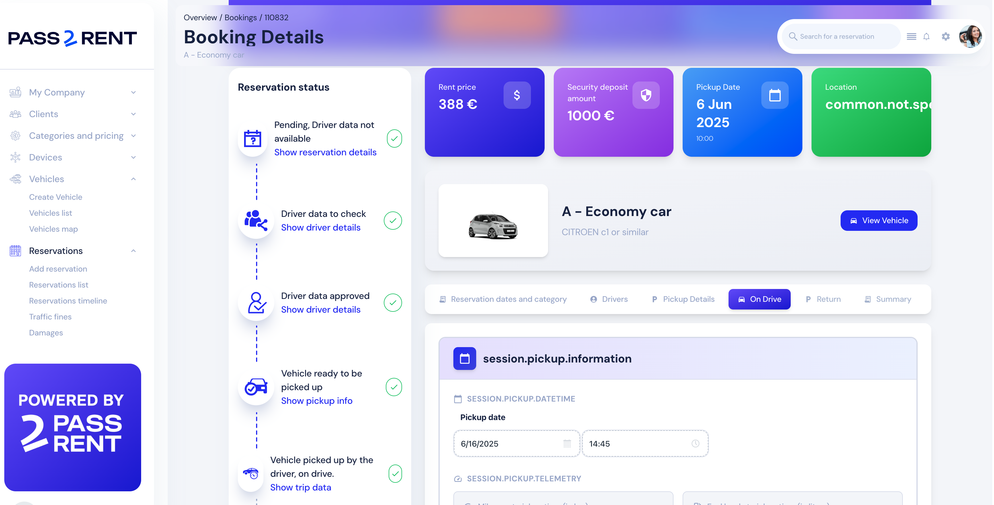 PASS2RENT - Screenshot 4 showing product features and functionality