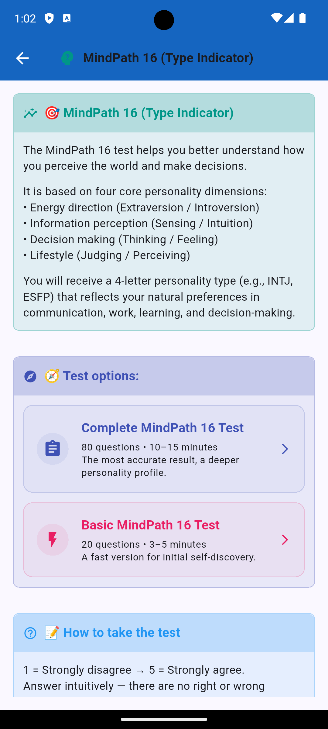 Personality Compass - Screenshot 3 showing product features and functionality