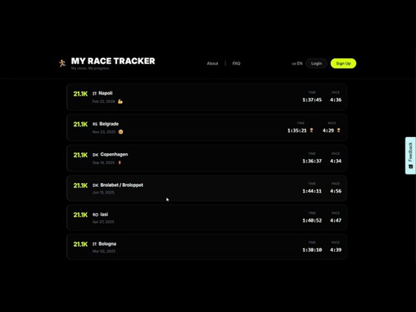 My Race Tracker screenshot 1 (video preview)