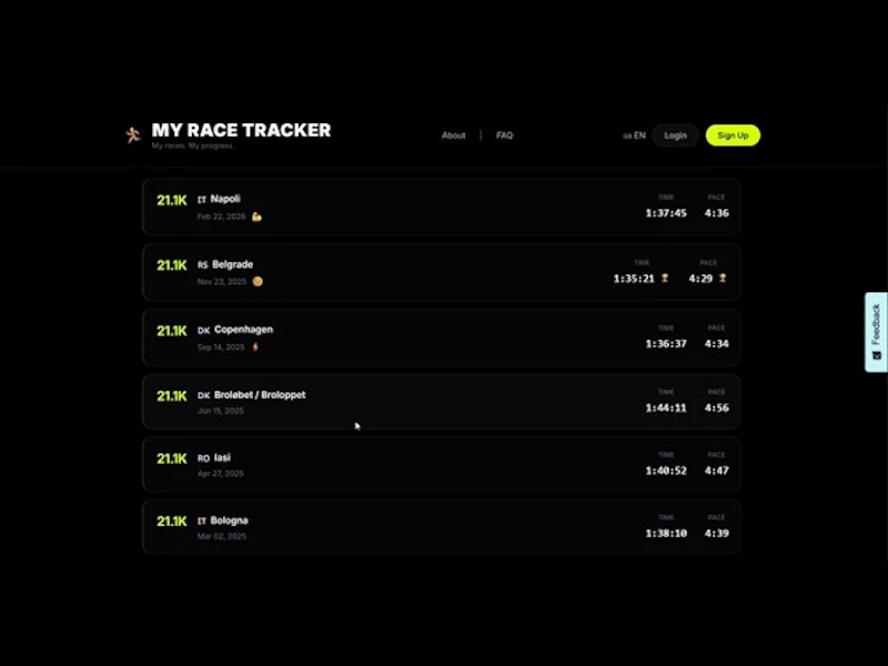 My Race Tracker screenshot 1 (video preview)