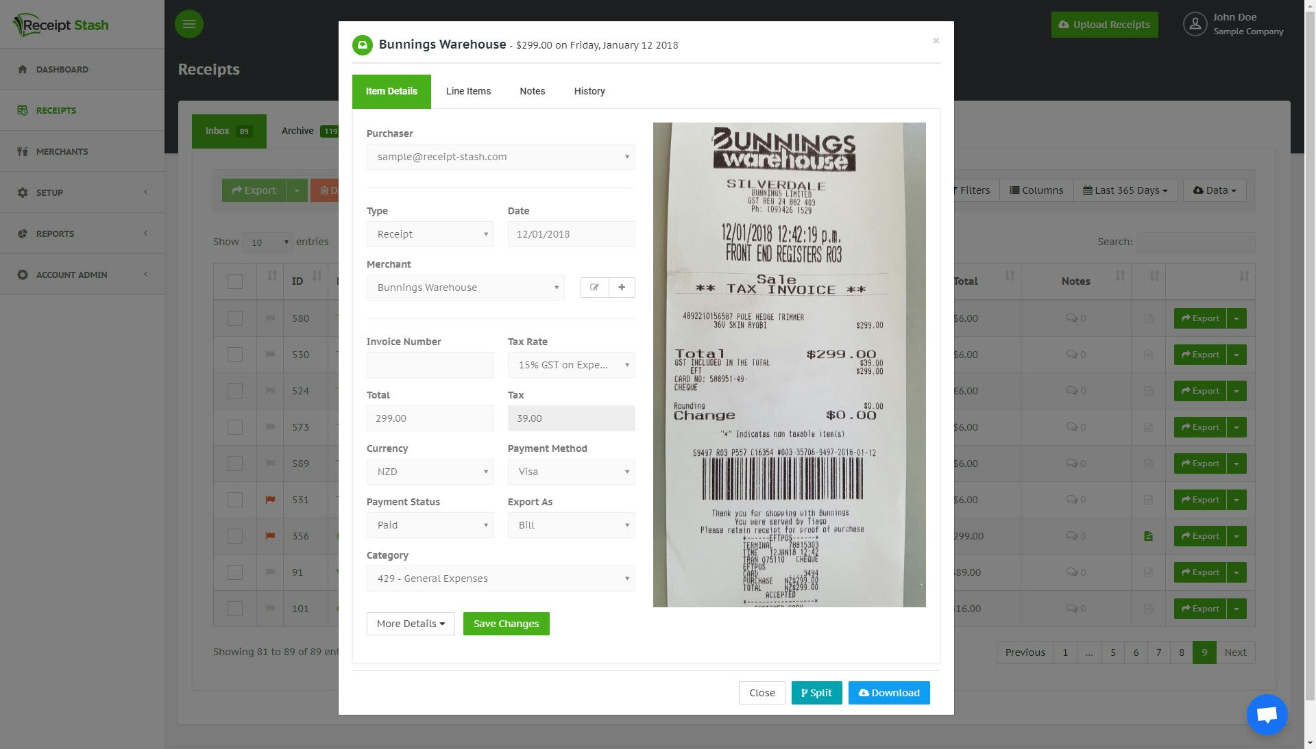 Receipt Stash gallery image