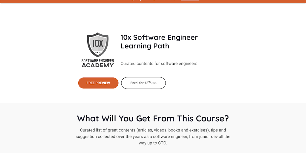 10x Software Engineer - Learning Path Product Information and Latest