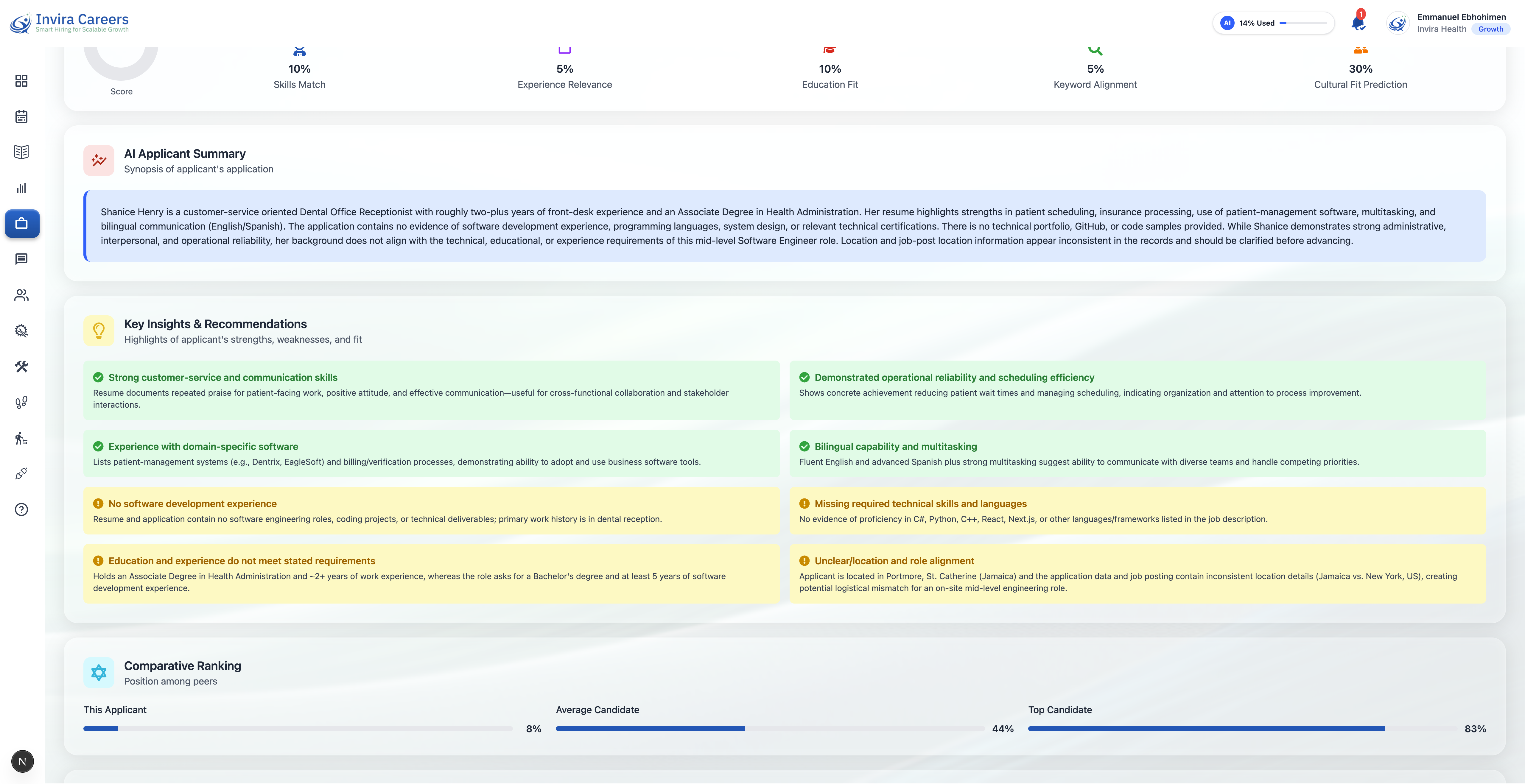 Invira Careers - Screenshot 2 showing product features and functionality