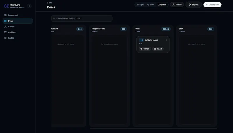 ClientLane screenshot 2