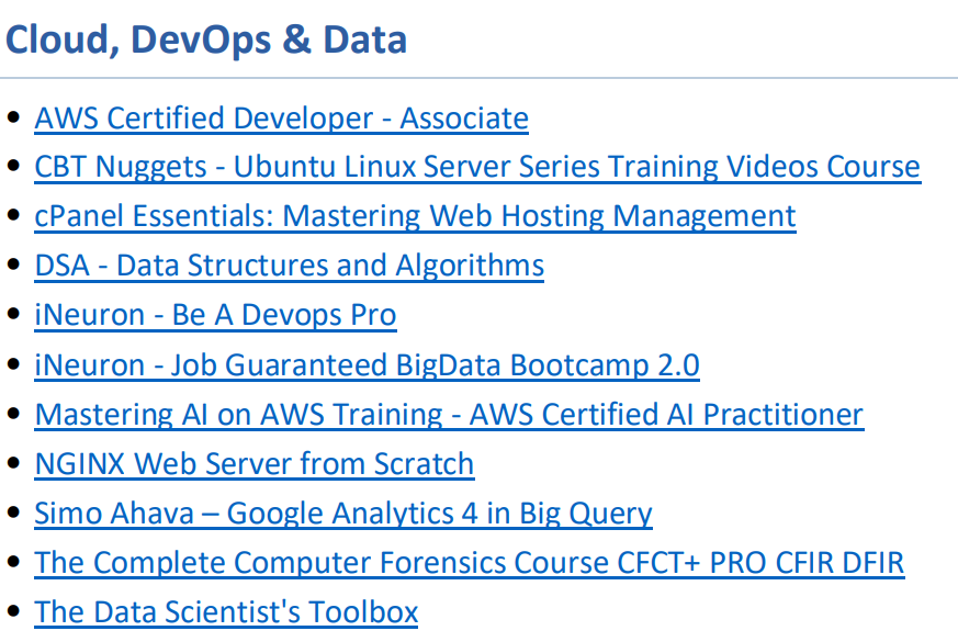 11 Cloud, DevOps & Data Courses media 1