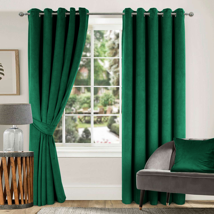 Velvet Curtains Ready Made Eyelet gallery image
