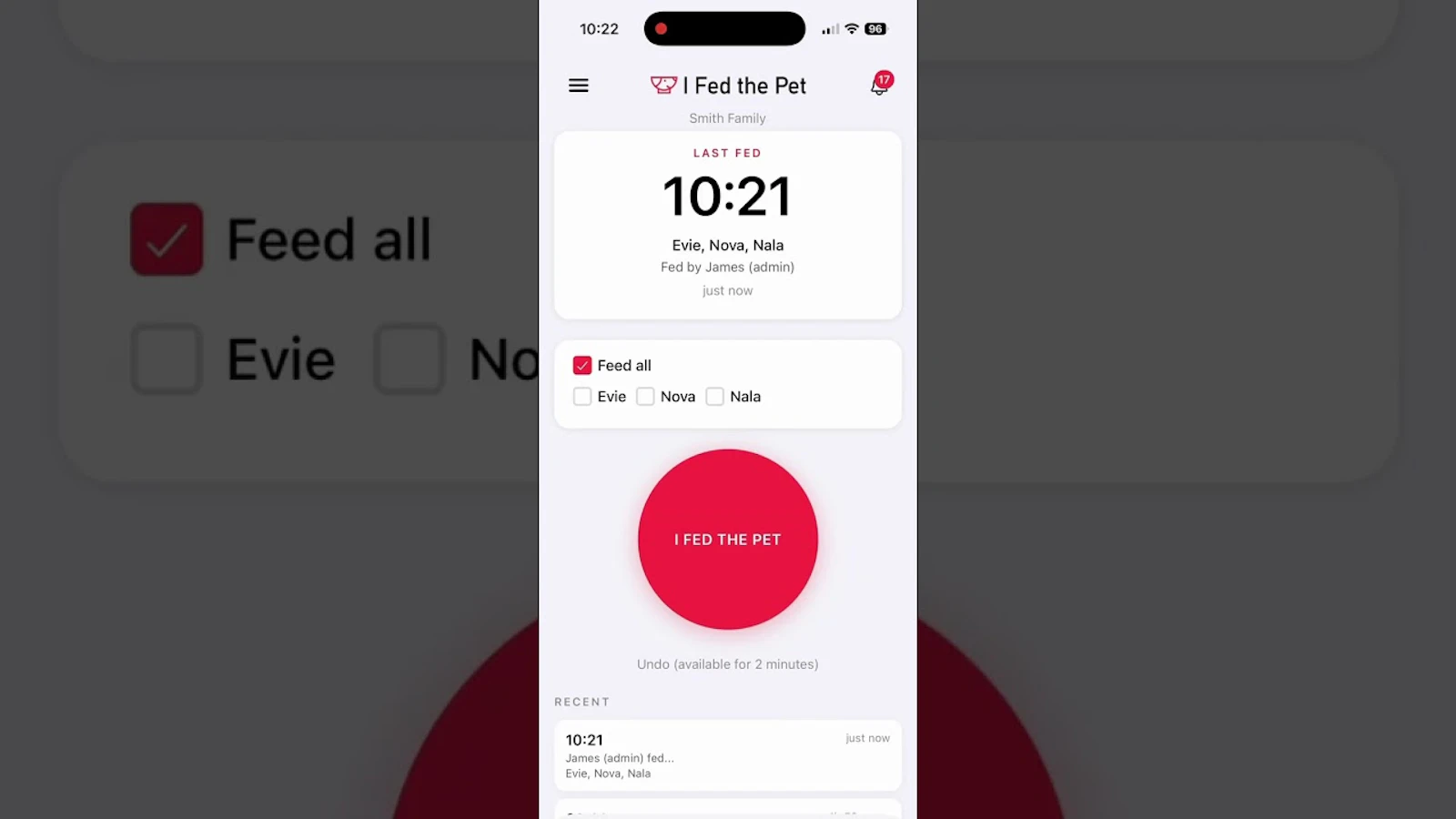 I Fed the Pet: Feed Tracker screenshot 1 (video preview)