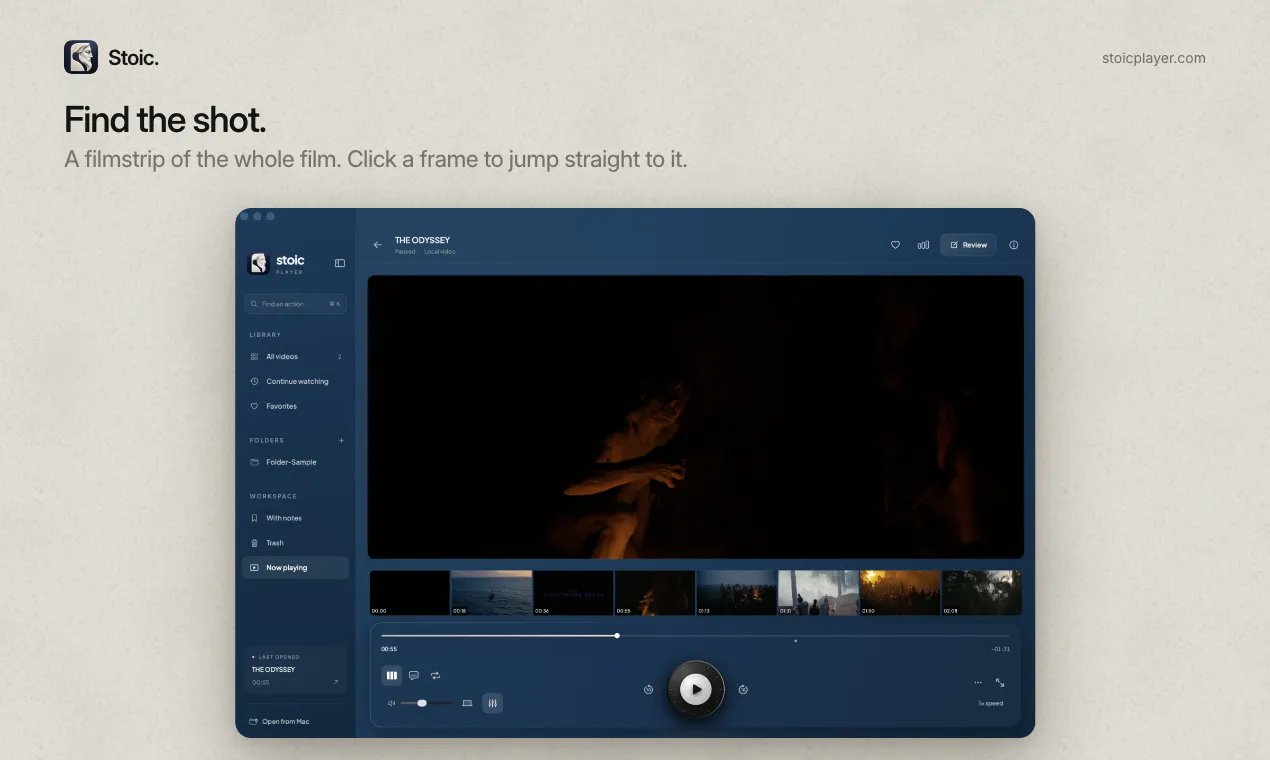 Stoic — HDR video player for Mac gallery image