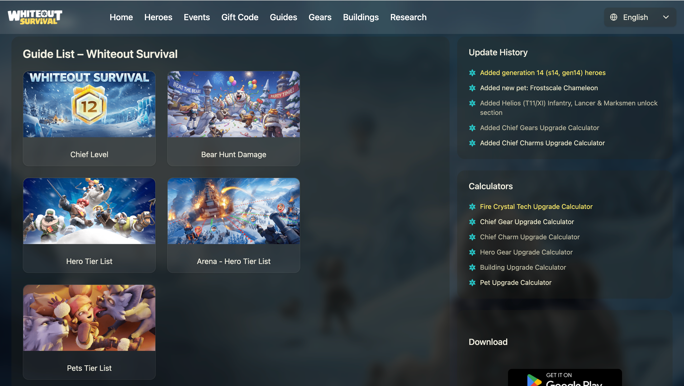 Whiteout Survival Hub: Guides,Data,Tools - Screenshot 4 showing product features and functionality