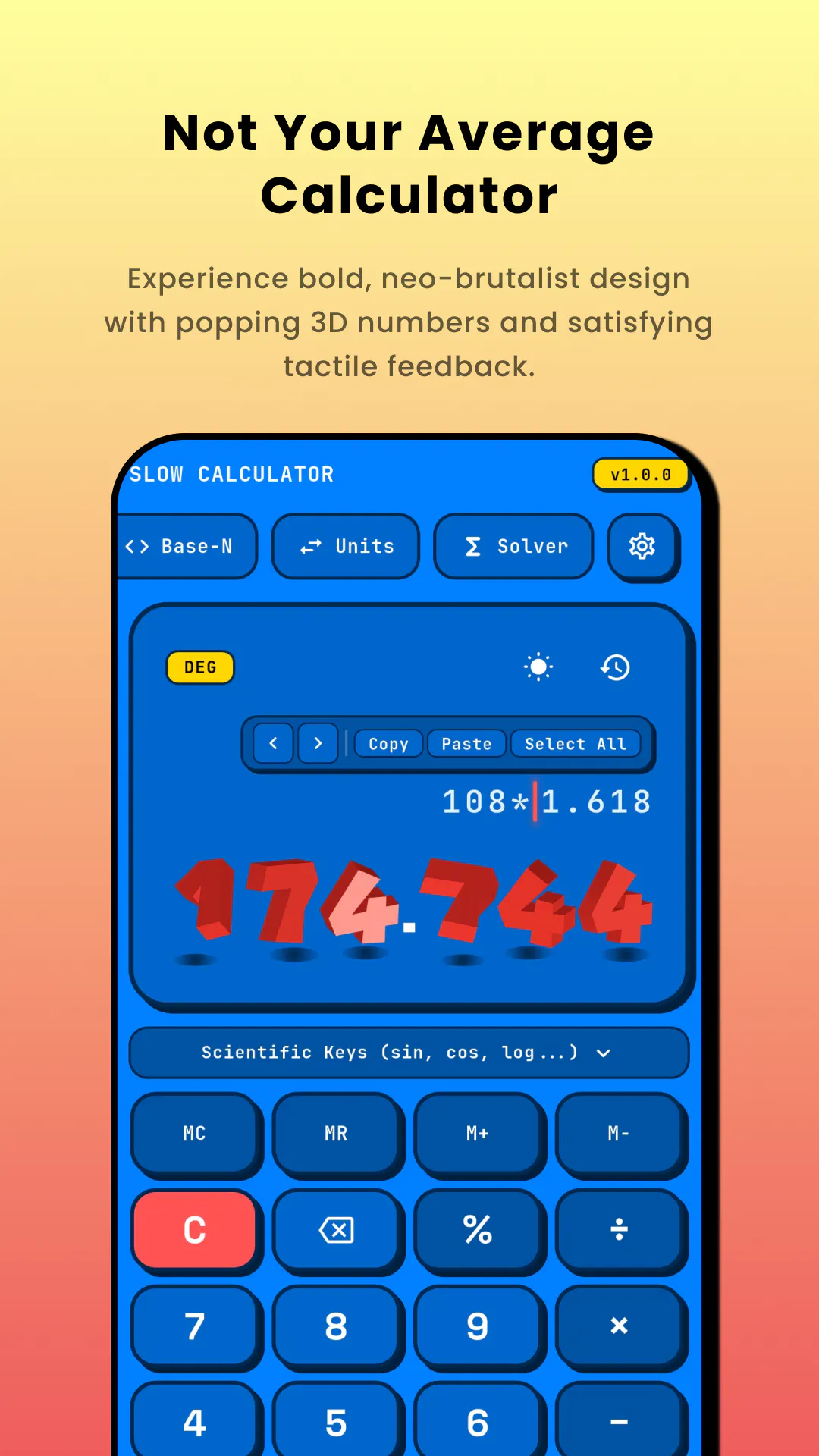 Slow Calculator: Scientific 3D gallery image