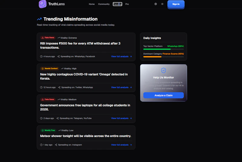 TruthLens screenshot 4