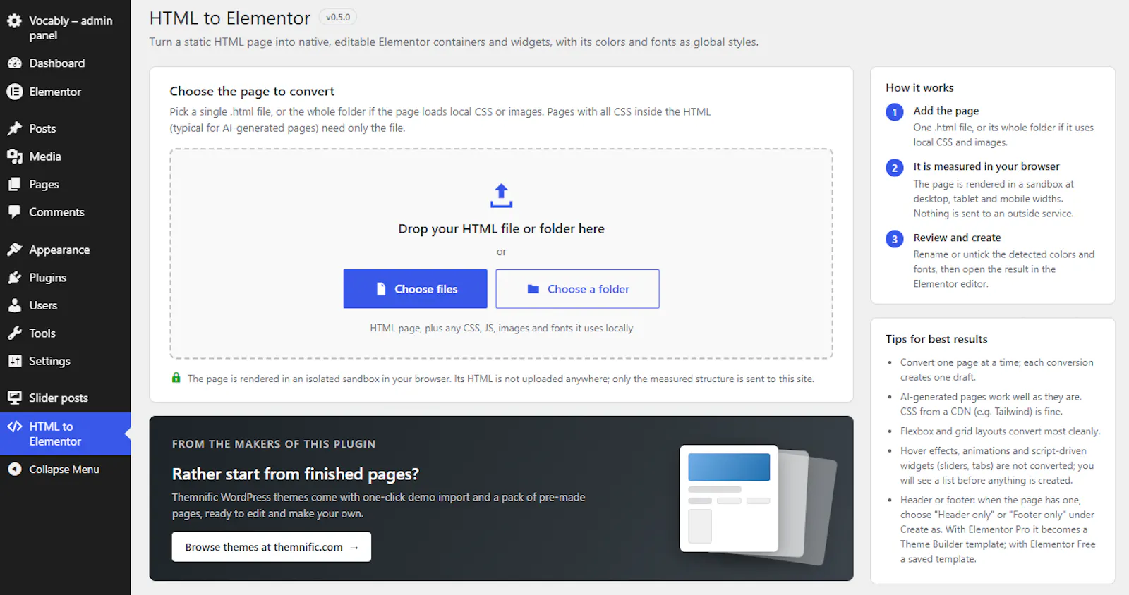 HTML to Elementor Converter screenshot 5