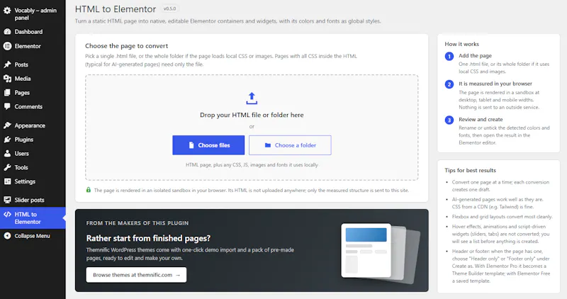 HTML to Elementor Converter screenshot 5