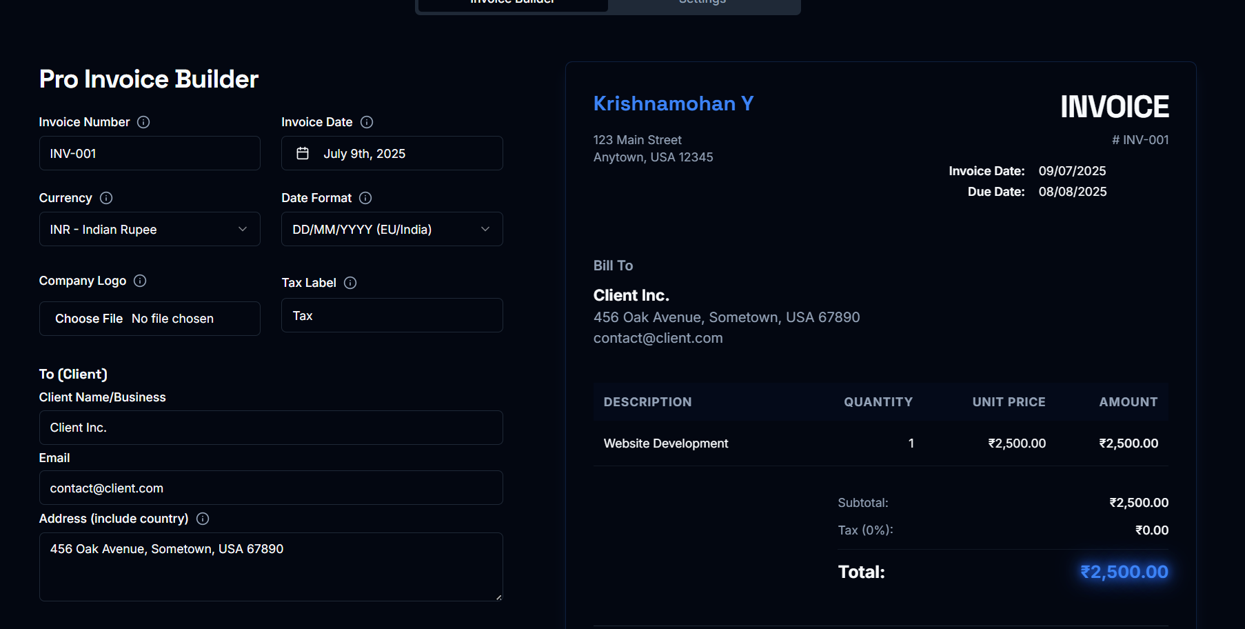 InvoiceFlow gallery image