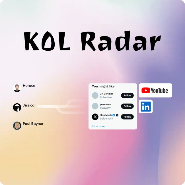 Коул радар - Откройте для себя точный KOL, зажгите свое маркетинговое путешествие медиа 3