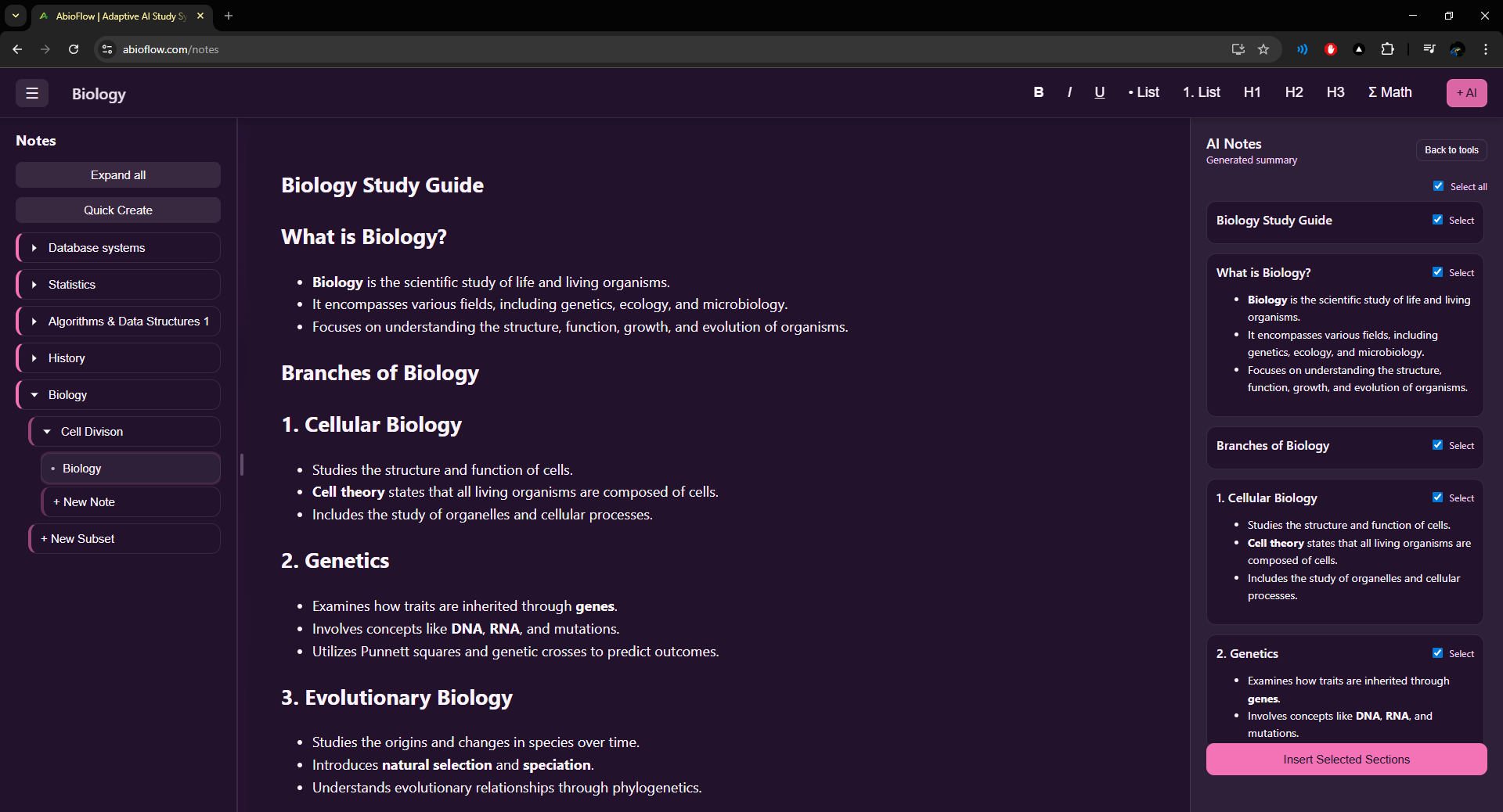 AbioFlow - Screenshot 2 showing product features and functionality