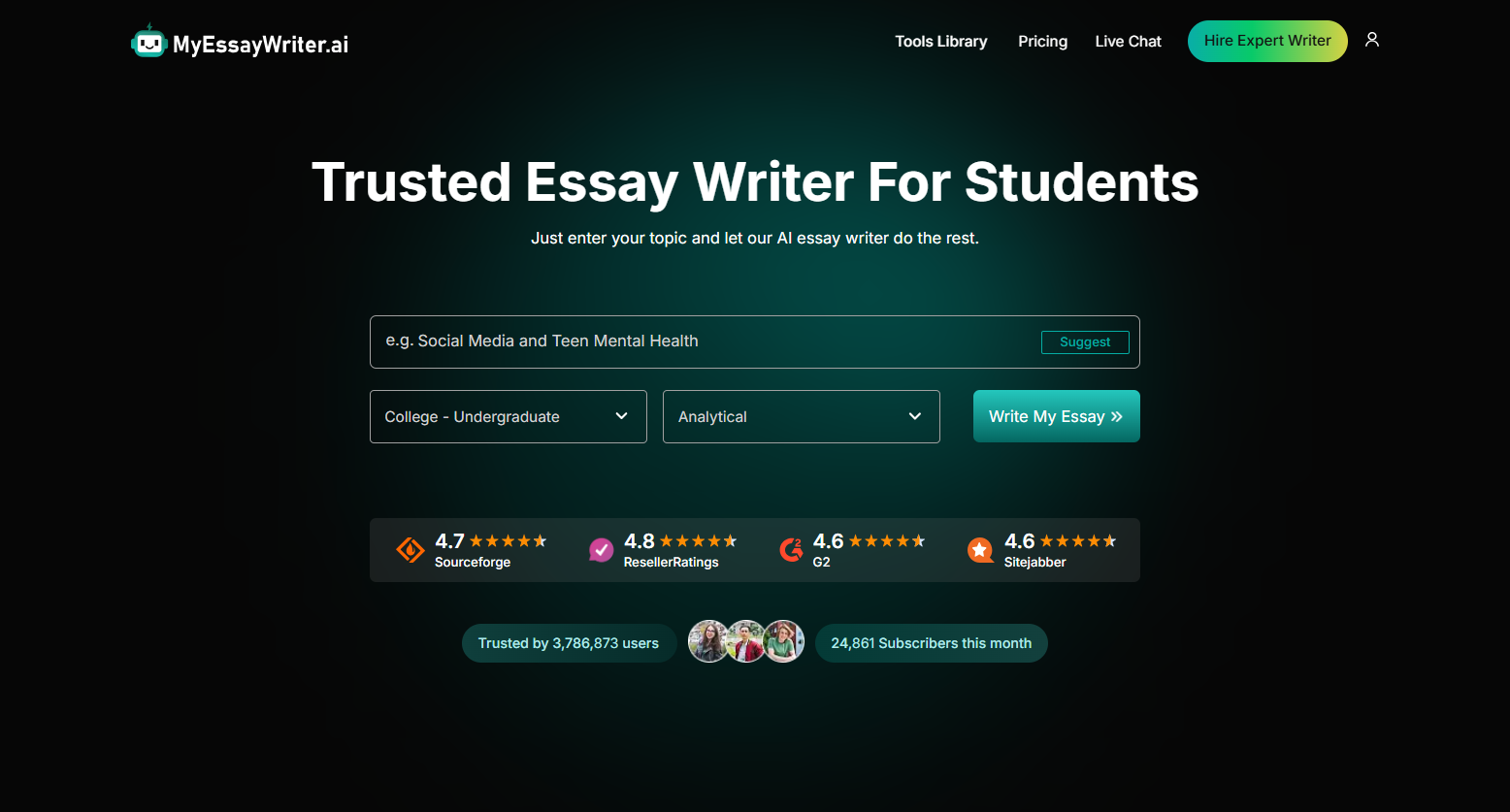 MyEssayWriter.ai - Ai deneme yazarı (ücretsiz deneyin) |Kayıt Yok medya 1