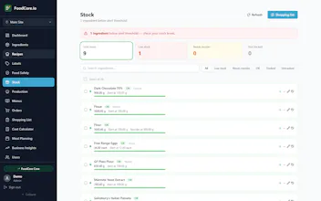 FoodCore Kitchen Management Software gallery image