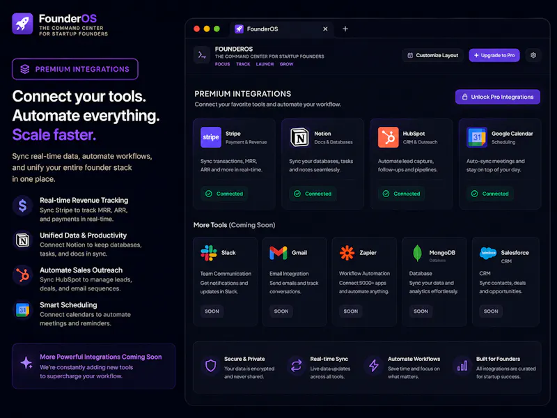 FounderOS — Command Center for Founders screenshot 6