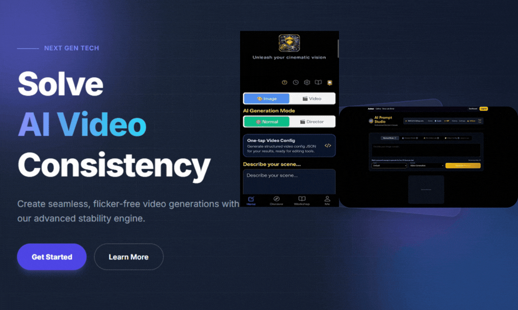 The Auteur - Main product screenshot demonstrating key features and user interface