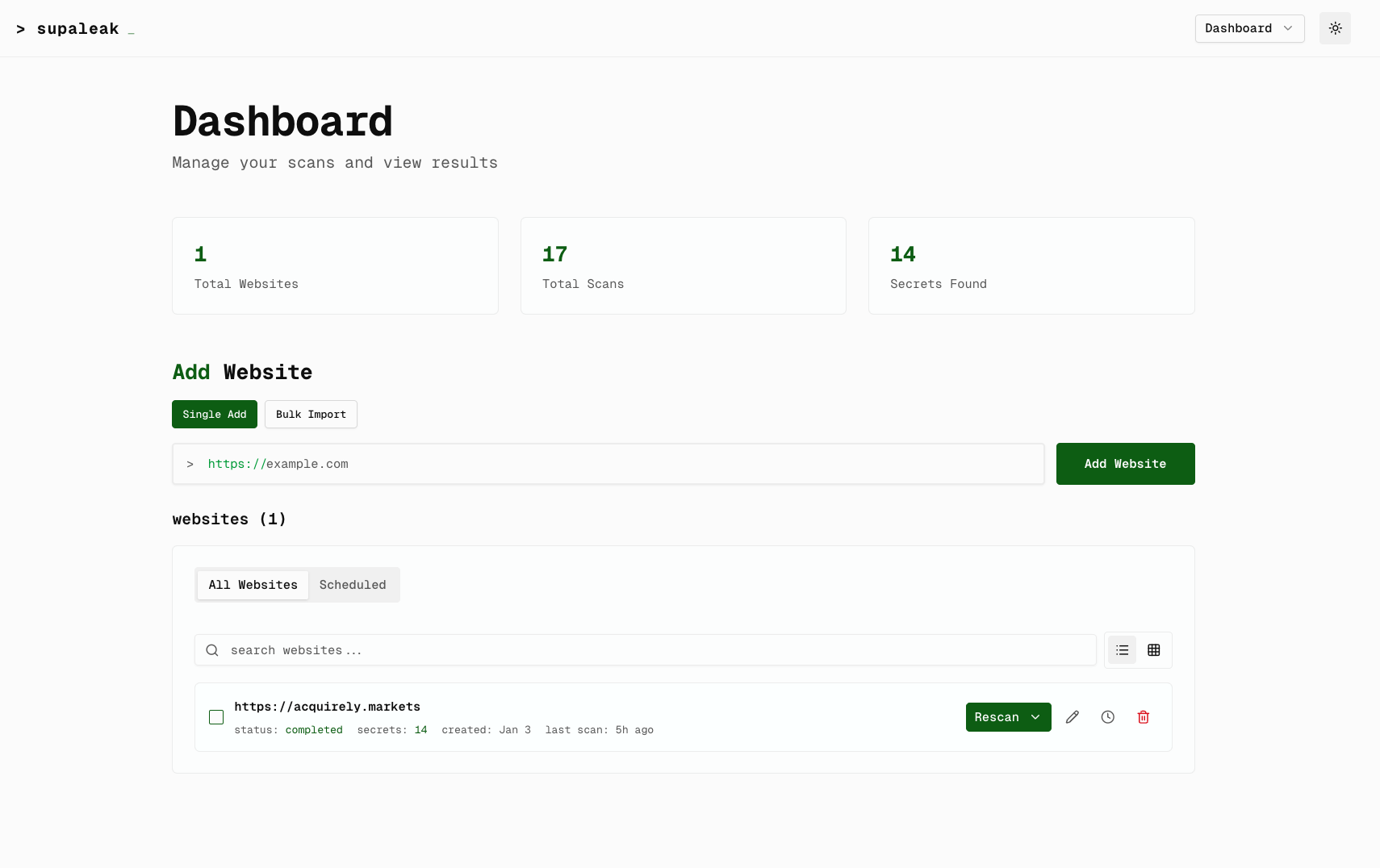 Supaleak - Screenshot 2 showing product features and functionality