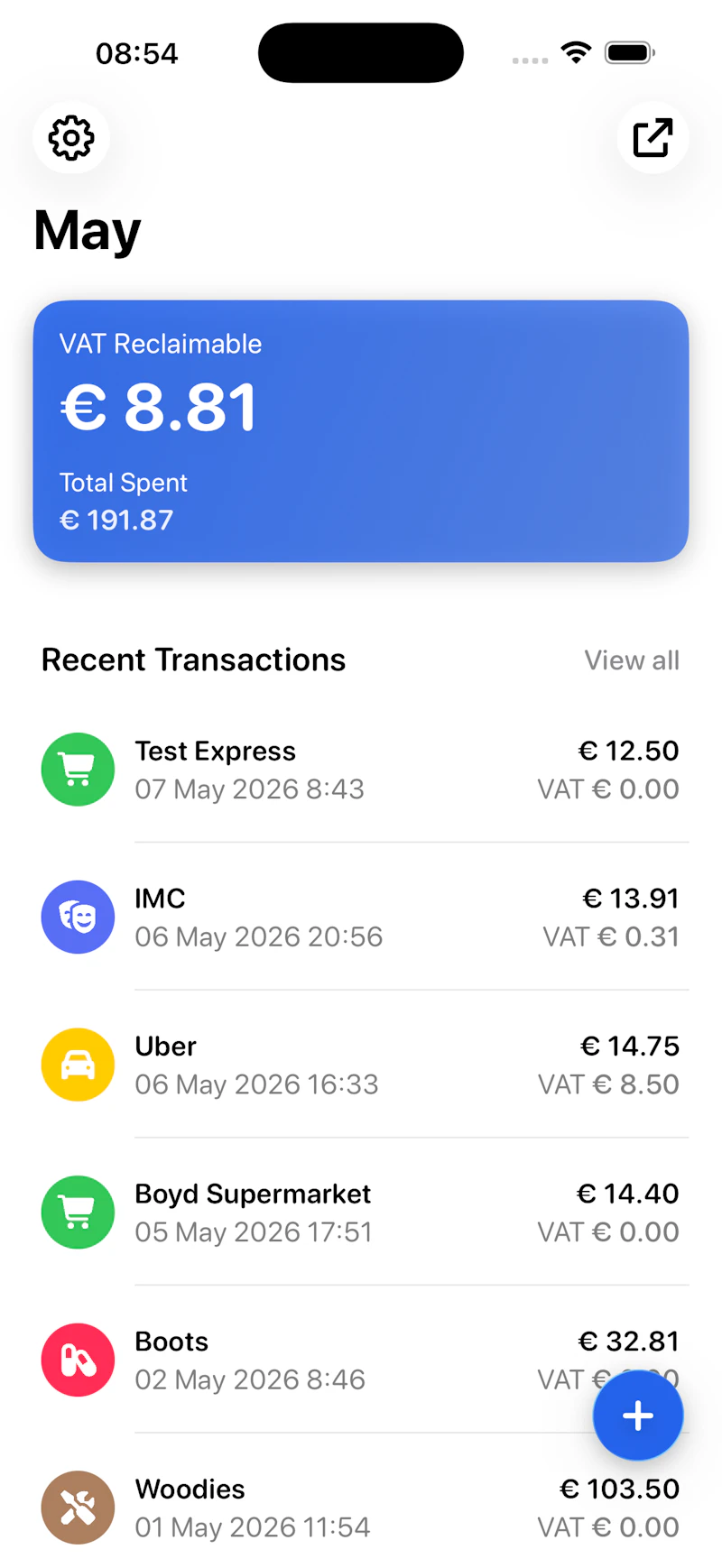 Snap VAT screenshot 1