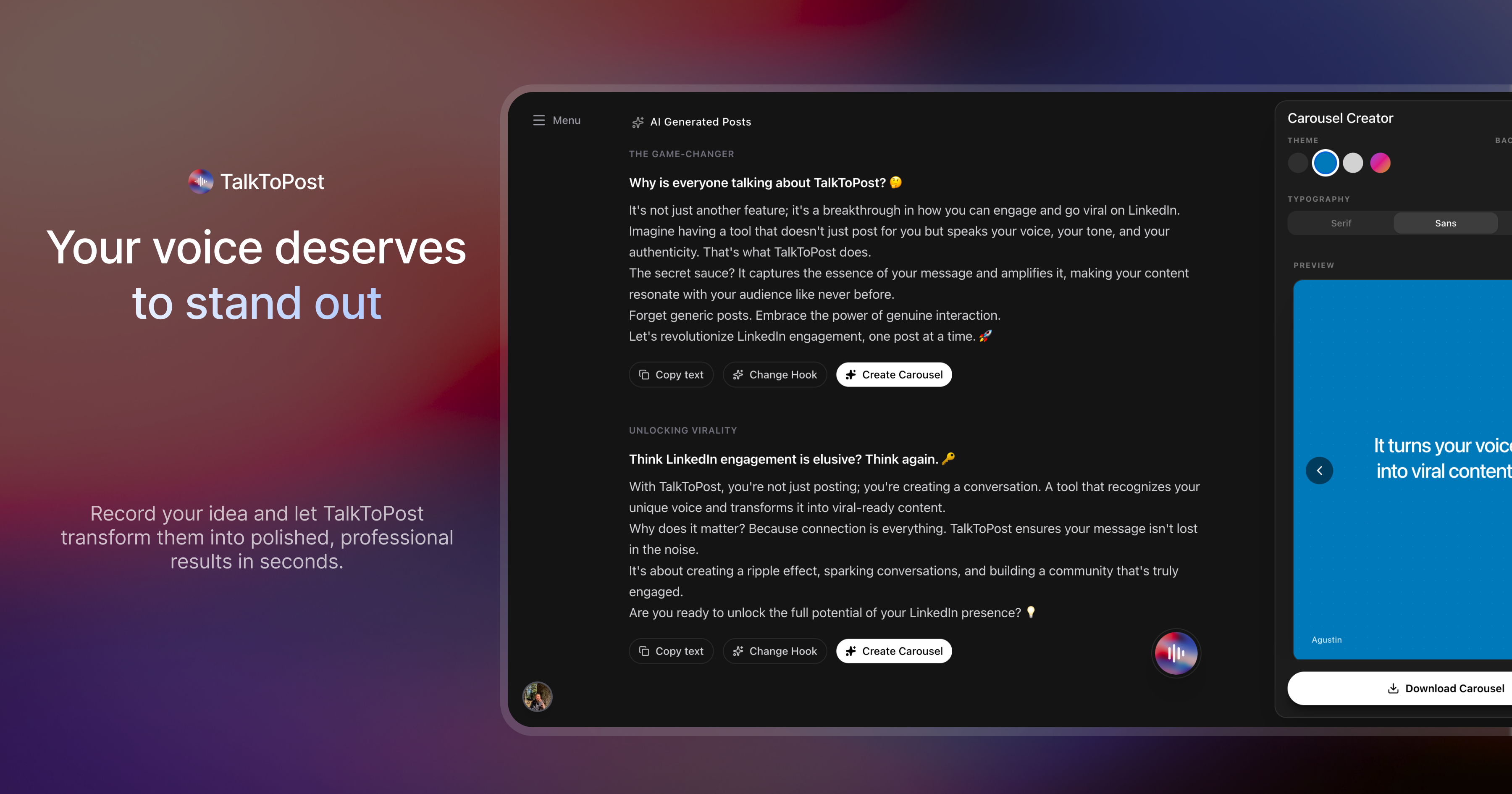 TalkToPost gallery image