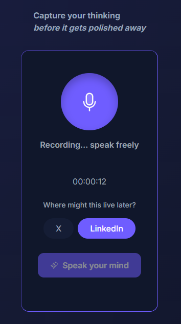 Voice2Value - Main product screenshot demonstrating key features and user interface