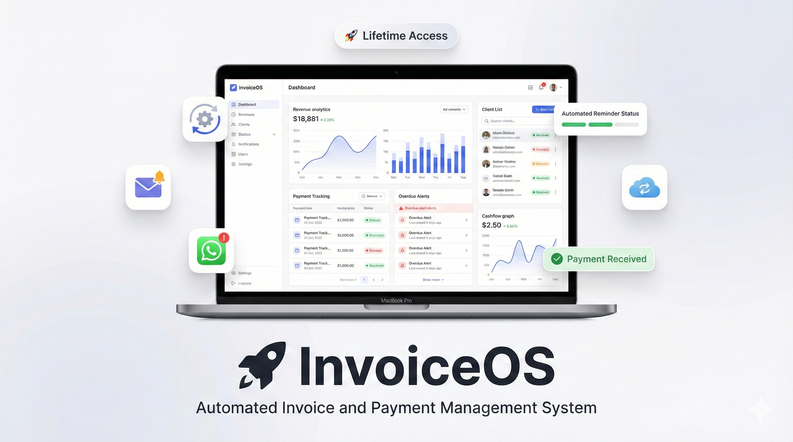 InvoiceOS — No-Subscription Invoicing - Main product screenshot demonstrating key features and user interface