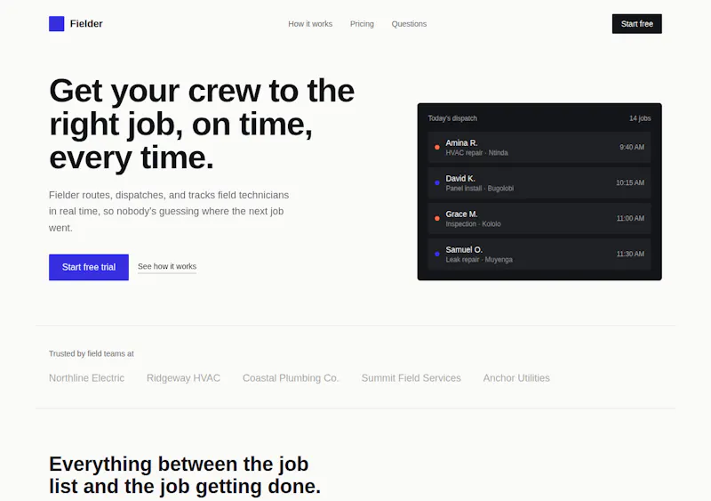 Fielder screenshot 1