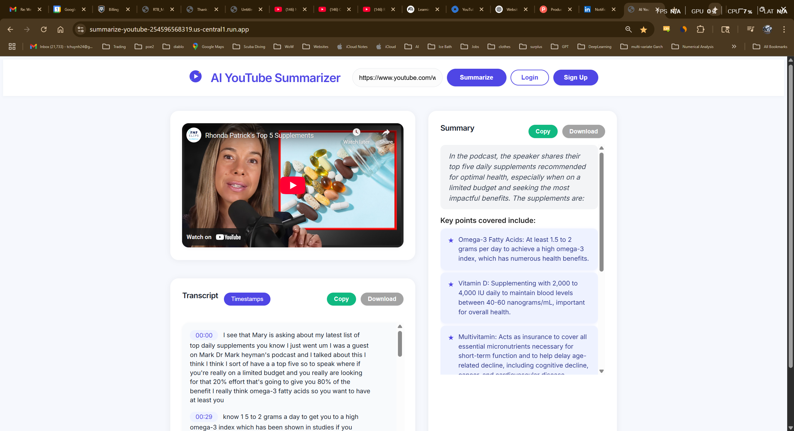 AI YouTube Summarizer - Krijg onmiddellijk transcripties en AI -samenvattingen media 3