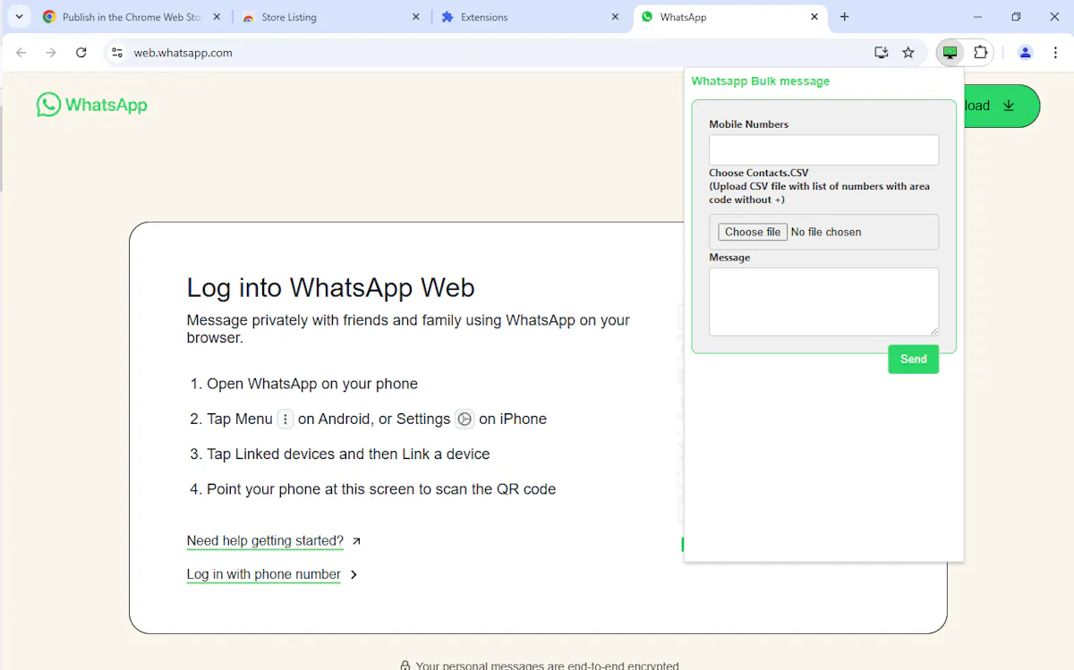 Whatsapp Bulk Messager