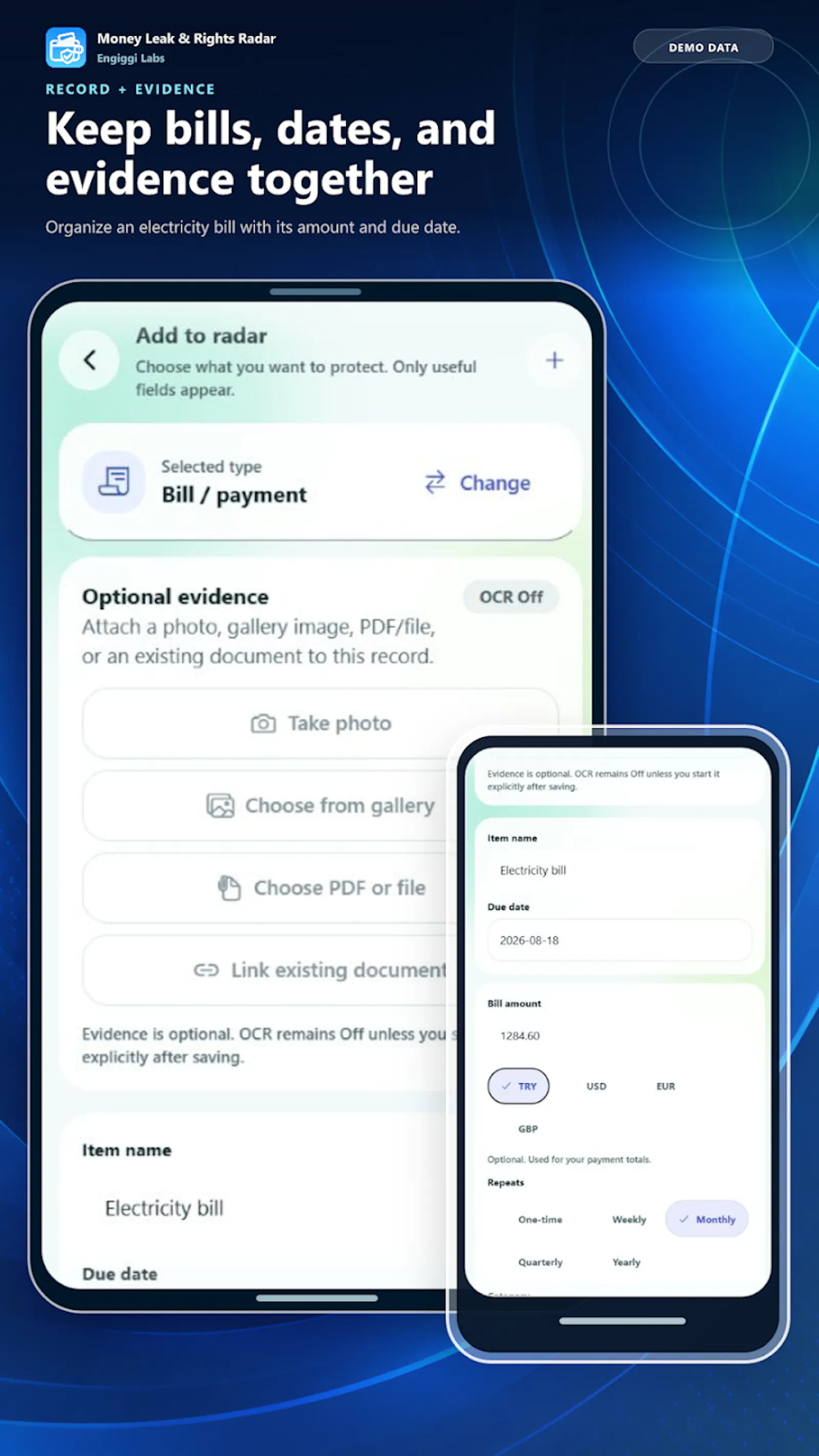 Money Leak & Rights Radar screenshot 1