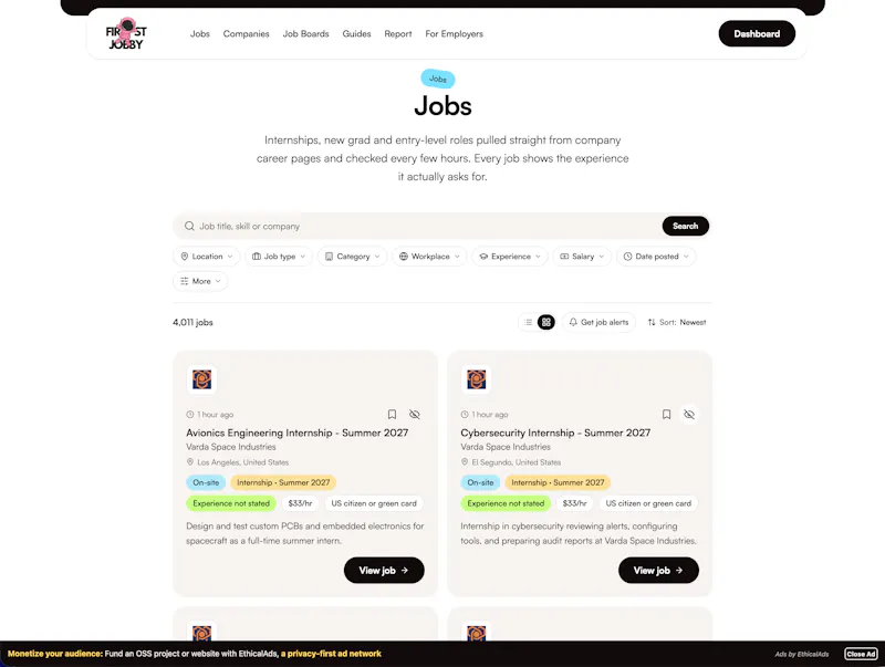 First Jobby screenshot 2