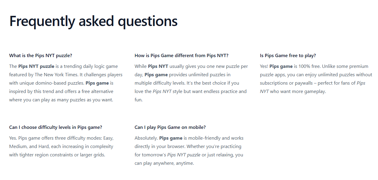 Pips game gallery image