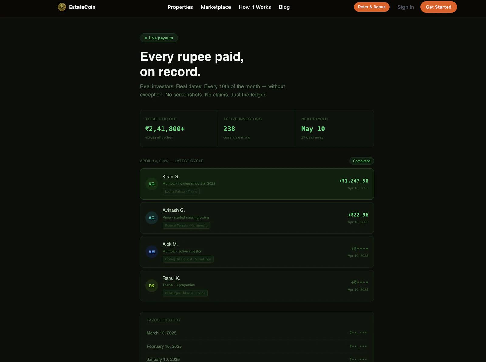 EstateCoin screenshot 2