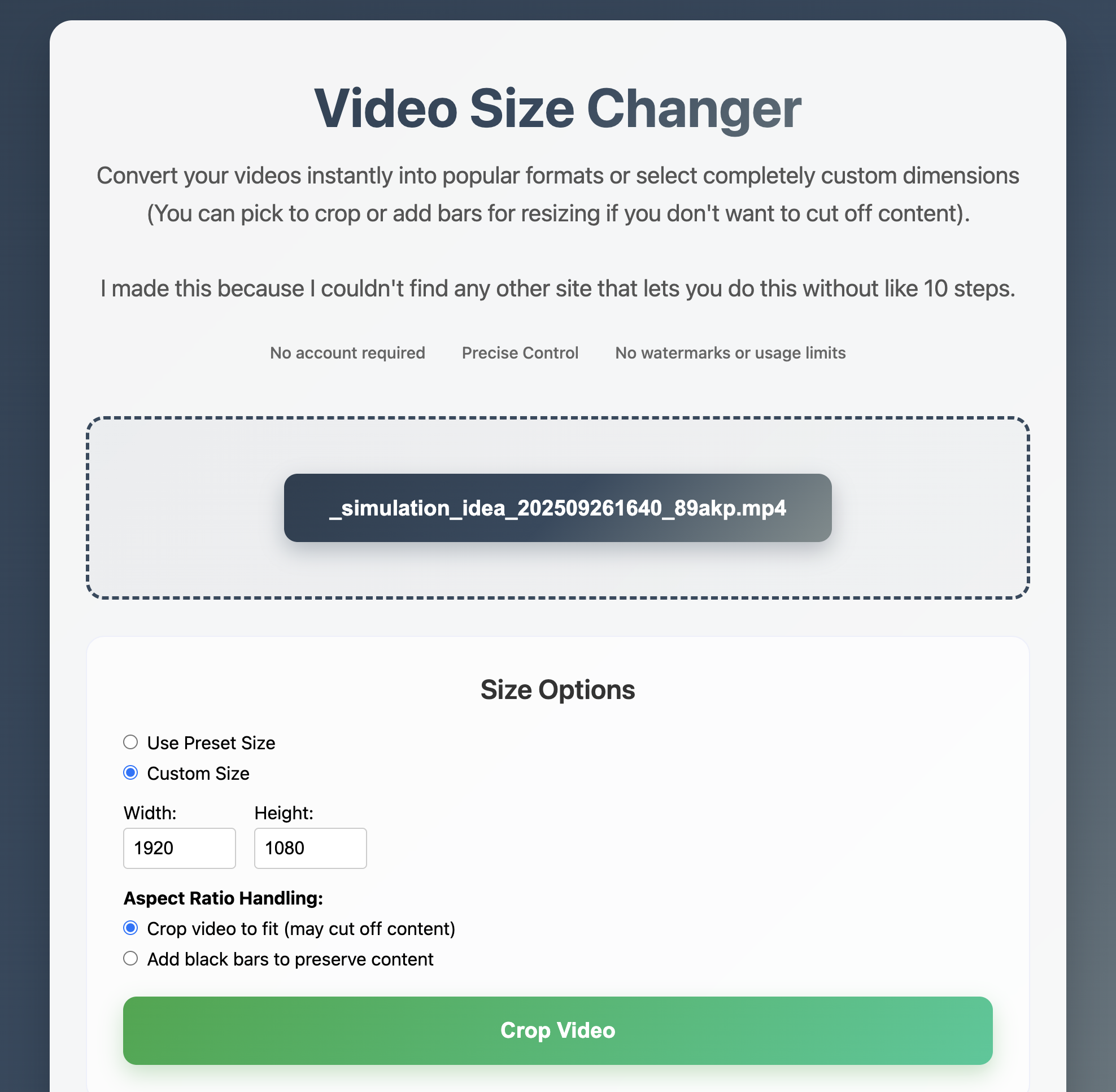 Média Outil de recadrage vidéo en ligne - Redimensionner les vidéos en ligne sans comptes ni filigranes. 1