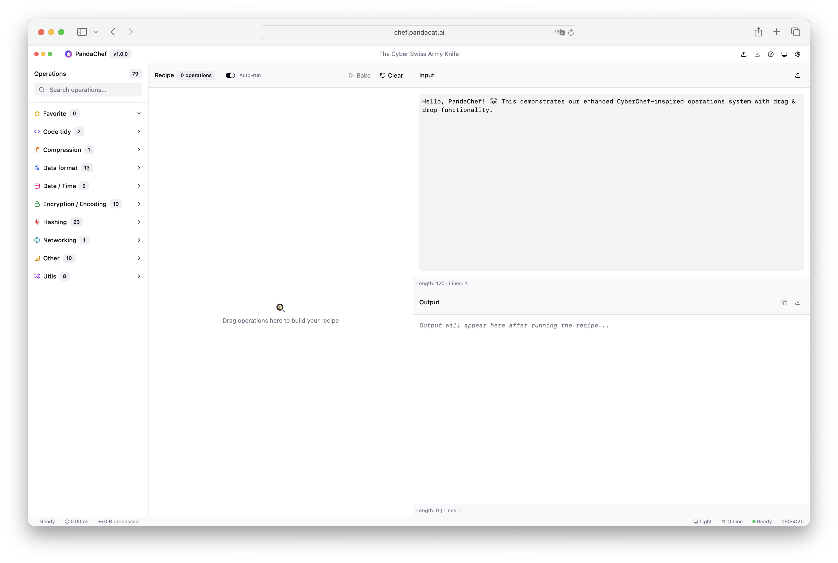 Pandachef - Aplicación web para cifrado, codificación, compresión media 2