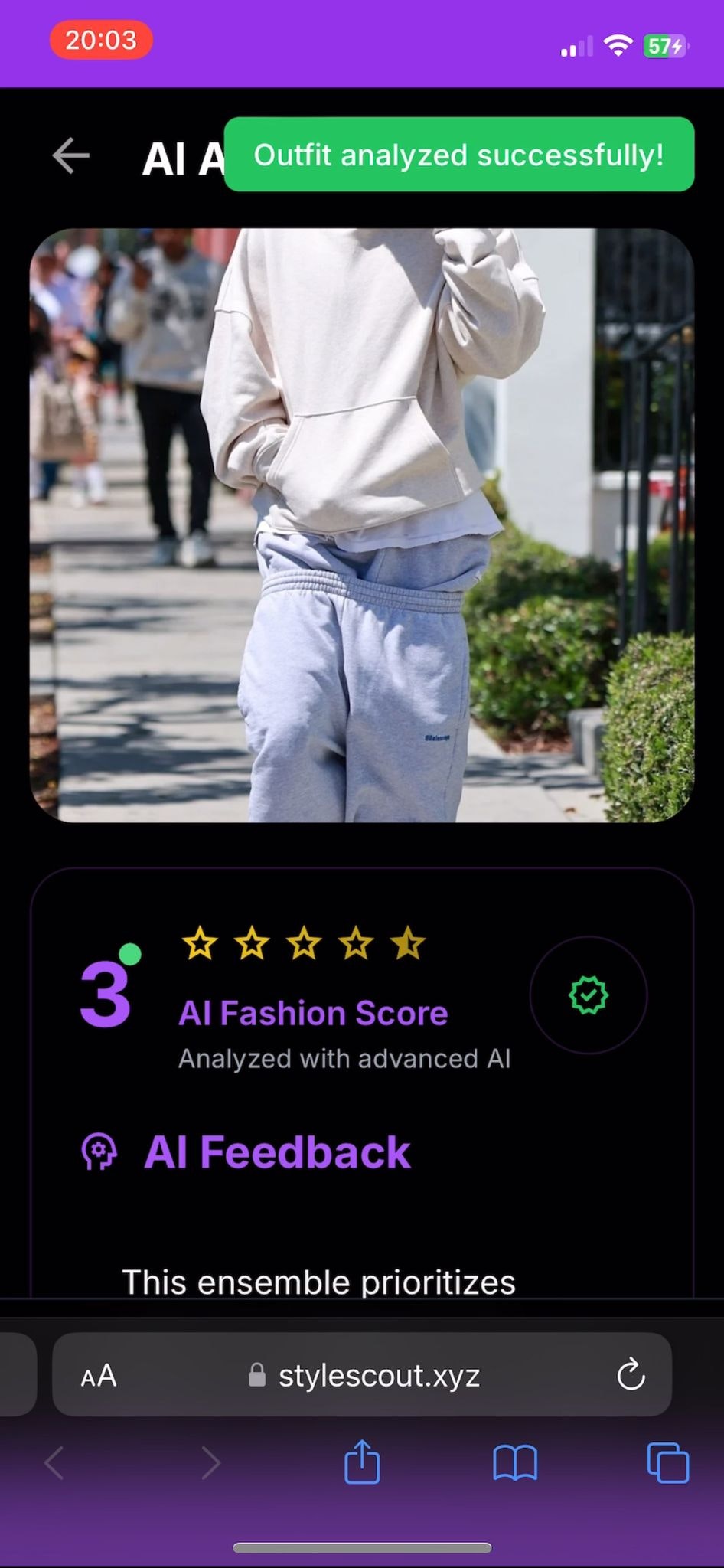 Média Styles - Obtenez des critiques instantanées de tenue AI et des conseils de style 5