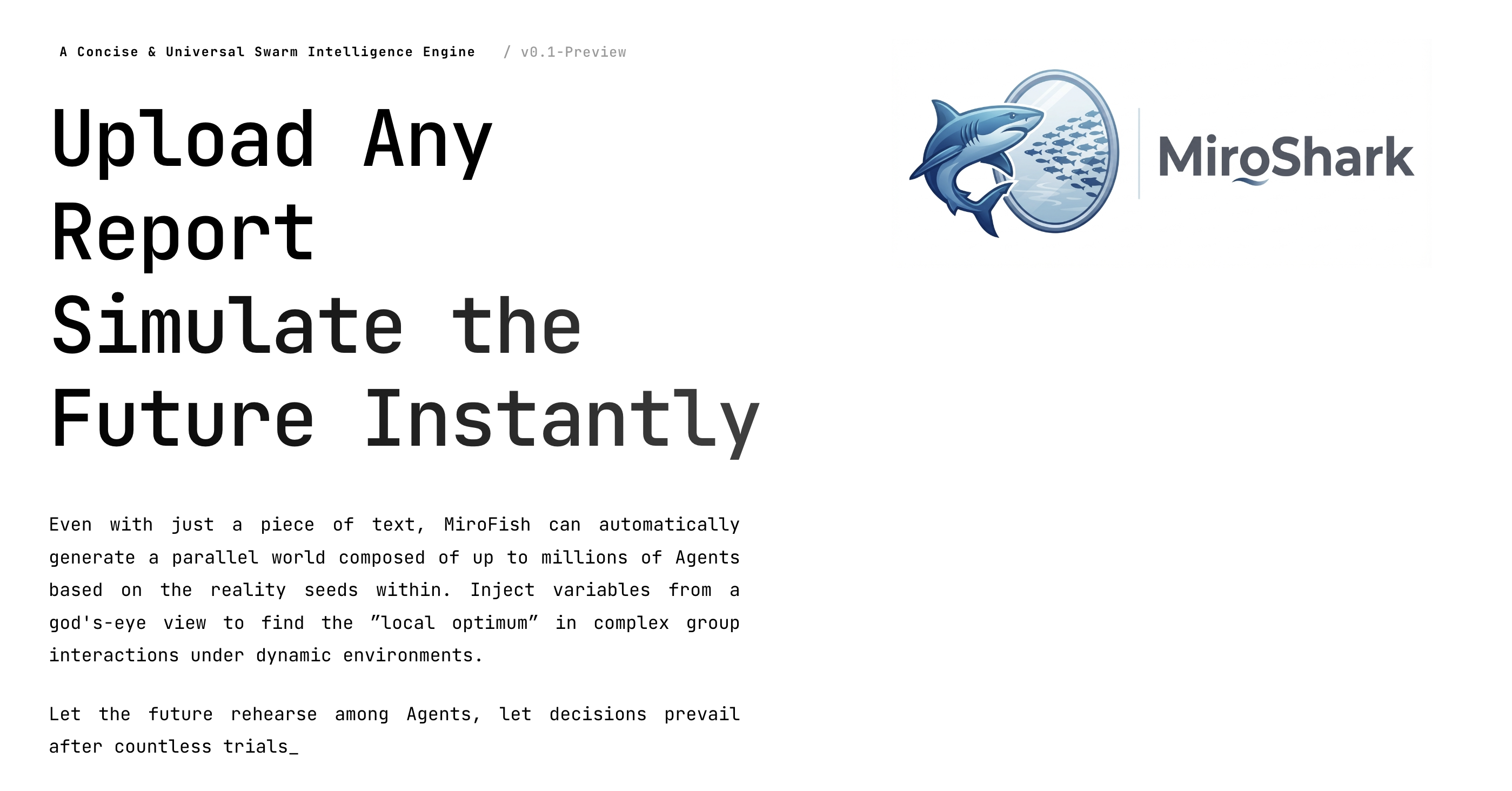MiroShark - Swarm Intelligence Engine gallery image