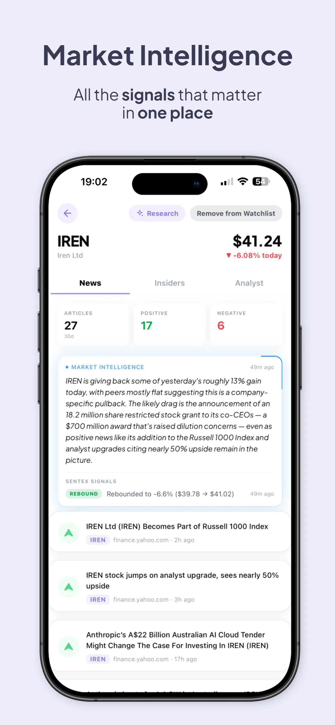 Sentex: Real-time AI Stock Intelligence gallery image