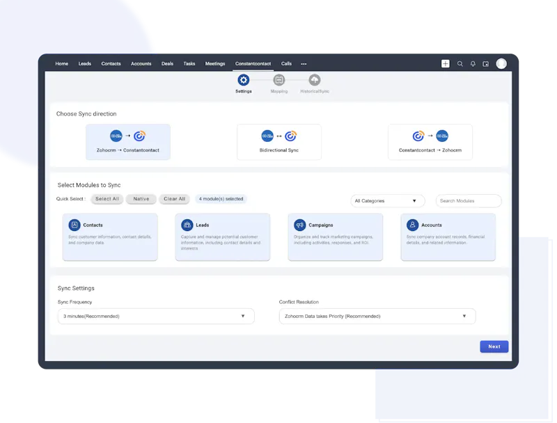 Constant Contact for Zoho CRM  screenshot 3