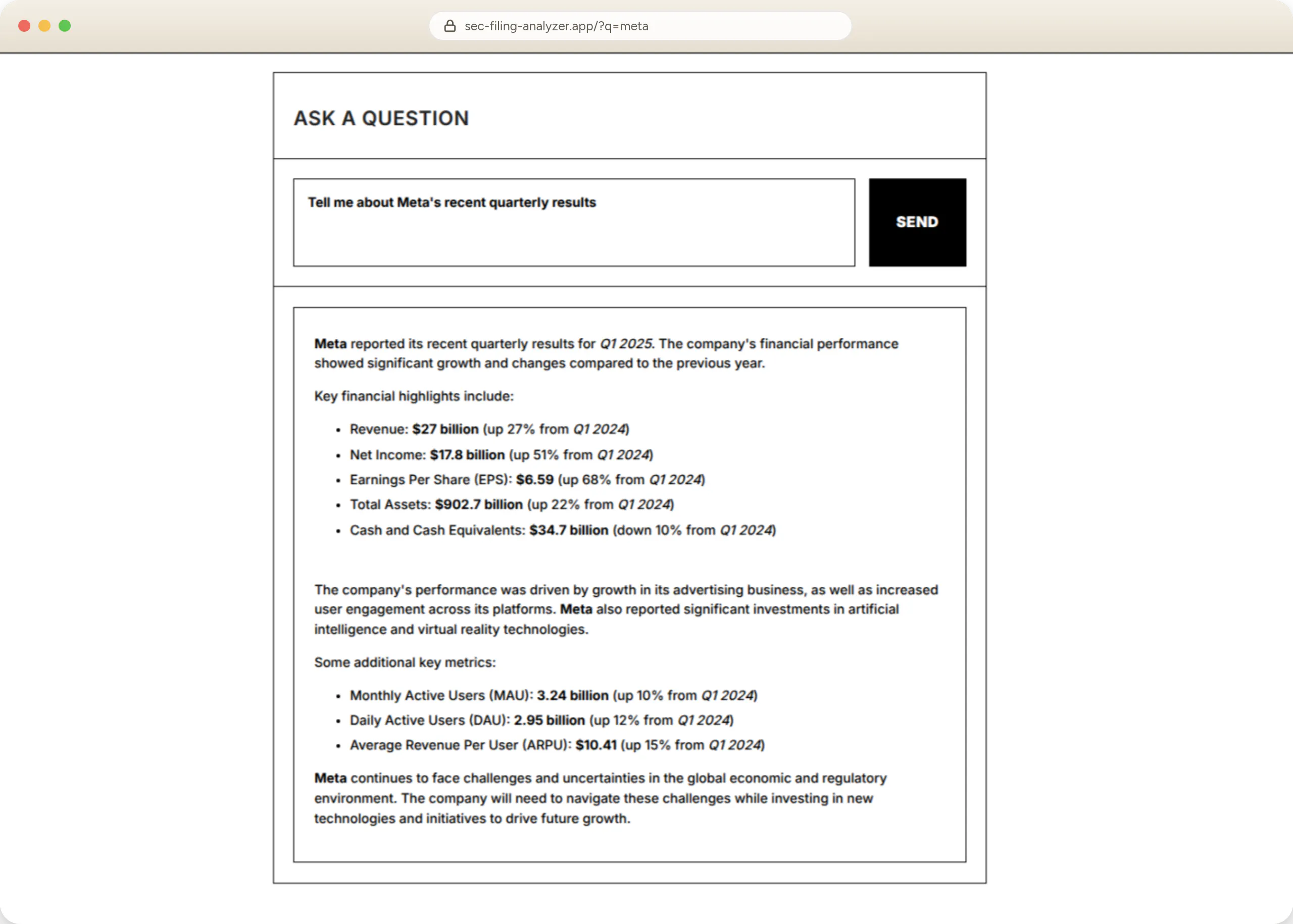 SEC Filing Analyzer gallery image