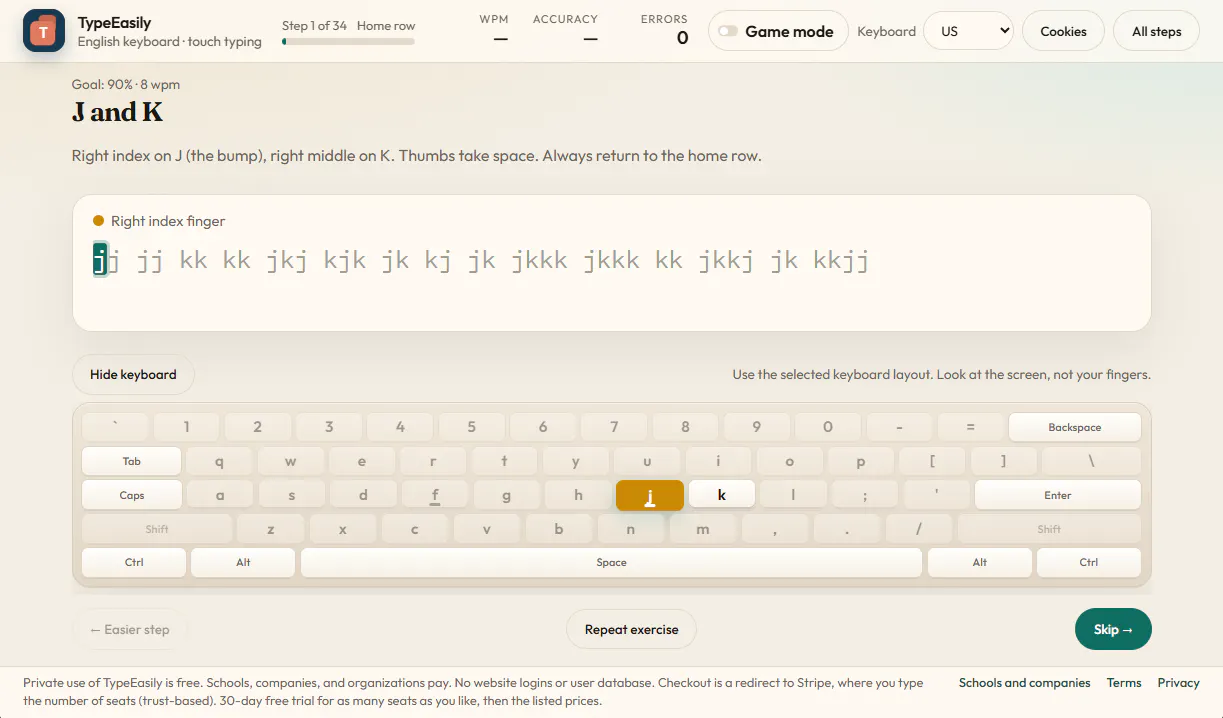 TypeEasily — English touch typing gallery image