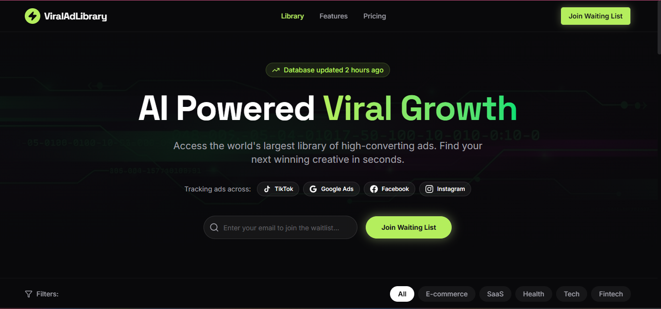 Viral Ad libray gallery image