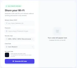 Wi-Fi QR Code free generator gallery image